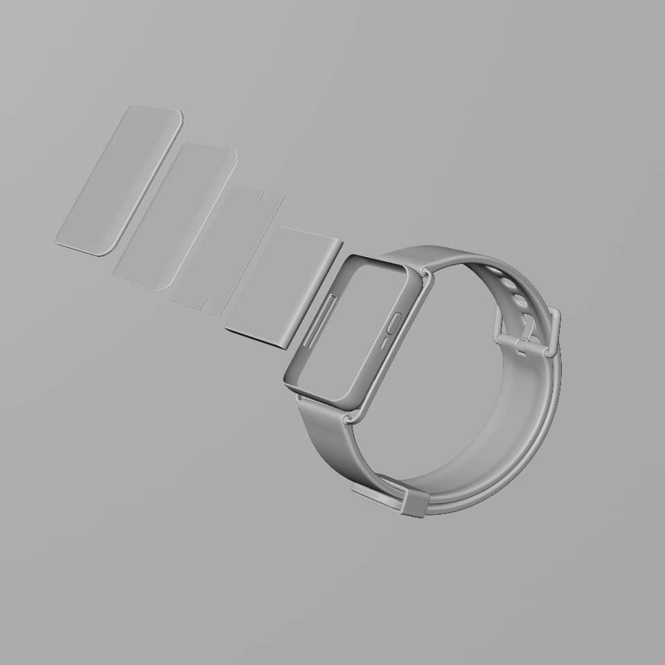 Smartwatch Clay Model Exploded View